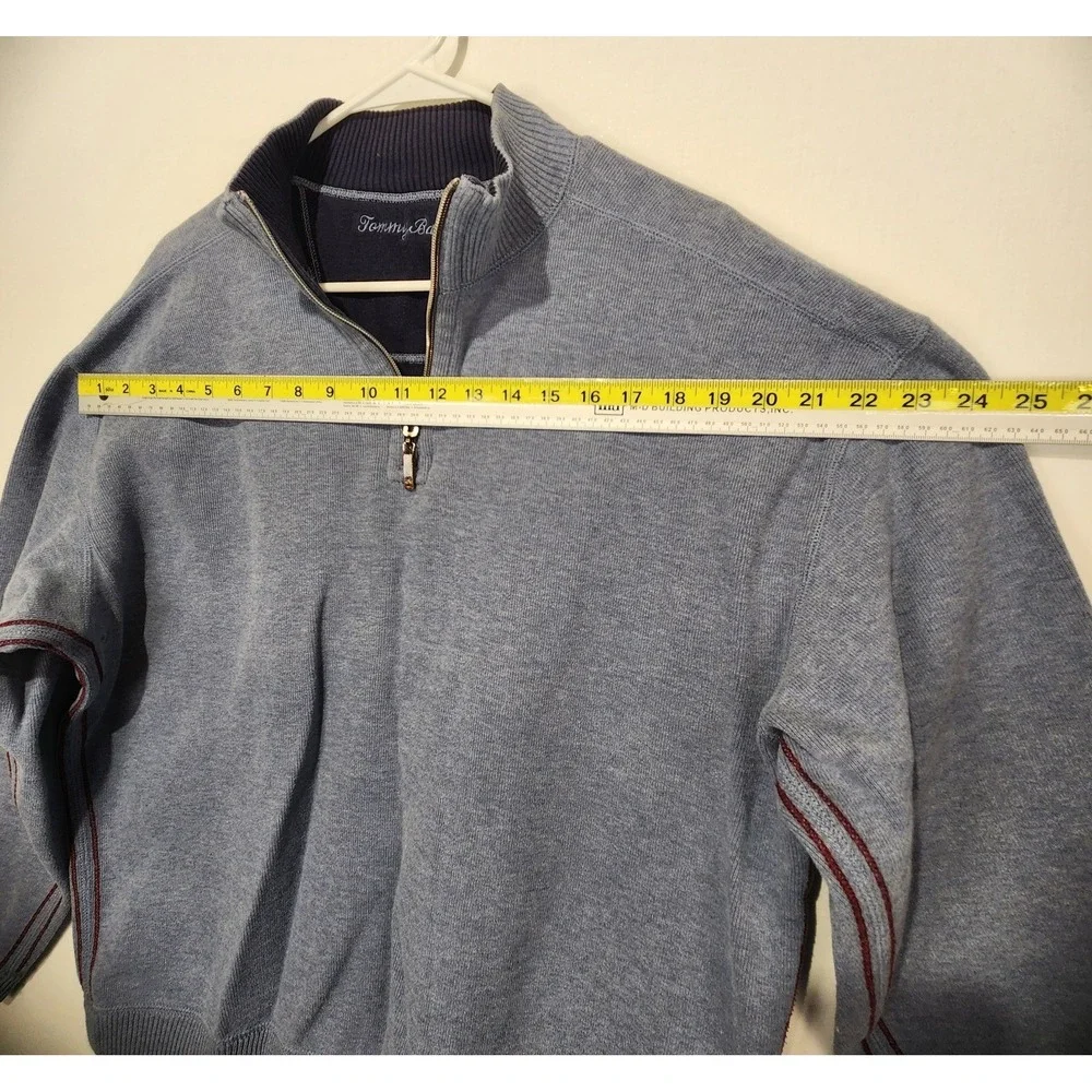 Tommy Bahama Men's 1/4 Zip Casual Knit Sweater Pullover Blue Size L - Picture 3 of 7